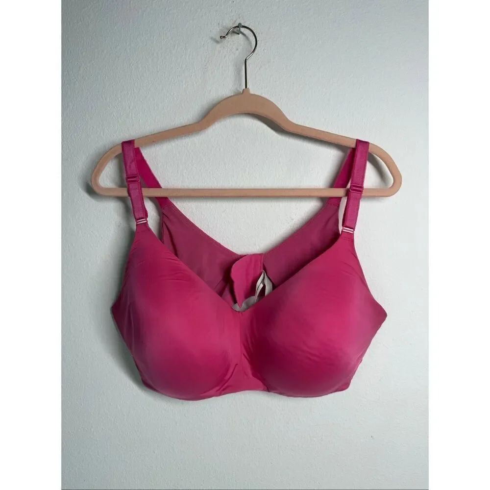 Torrid Curve 360 Pink Smoothing Lightly Lined Everyday Bra 42DD Wire Free